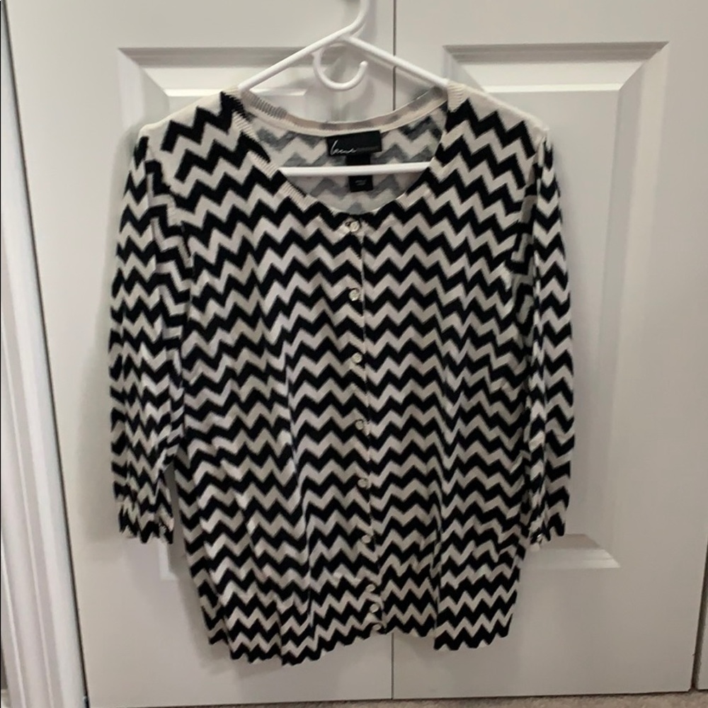 Lane Bryant chevron 3/4 sleeve cardigan